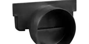 Koncovka plastového žľabu s odtokom 55 mm