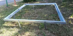 Oceľový podkladový rám pre skleník NORDPOLEN MASTER 2.96 x 4.22 + 1.4 m