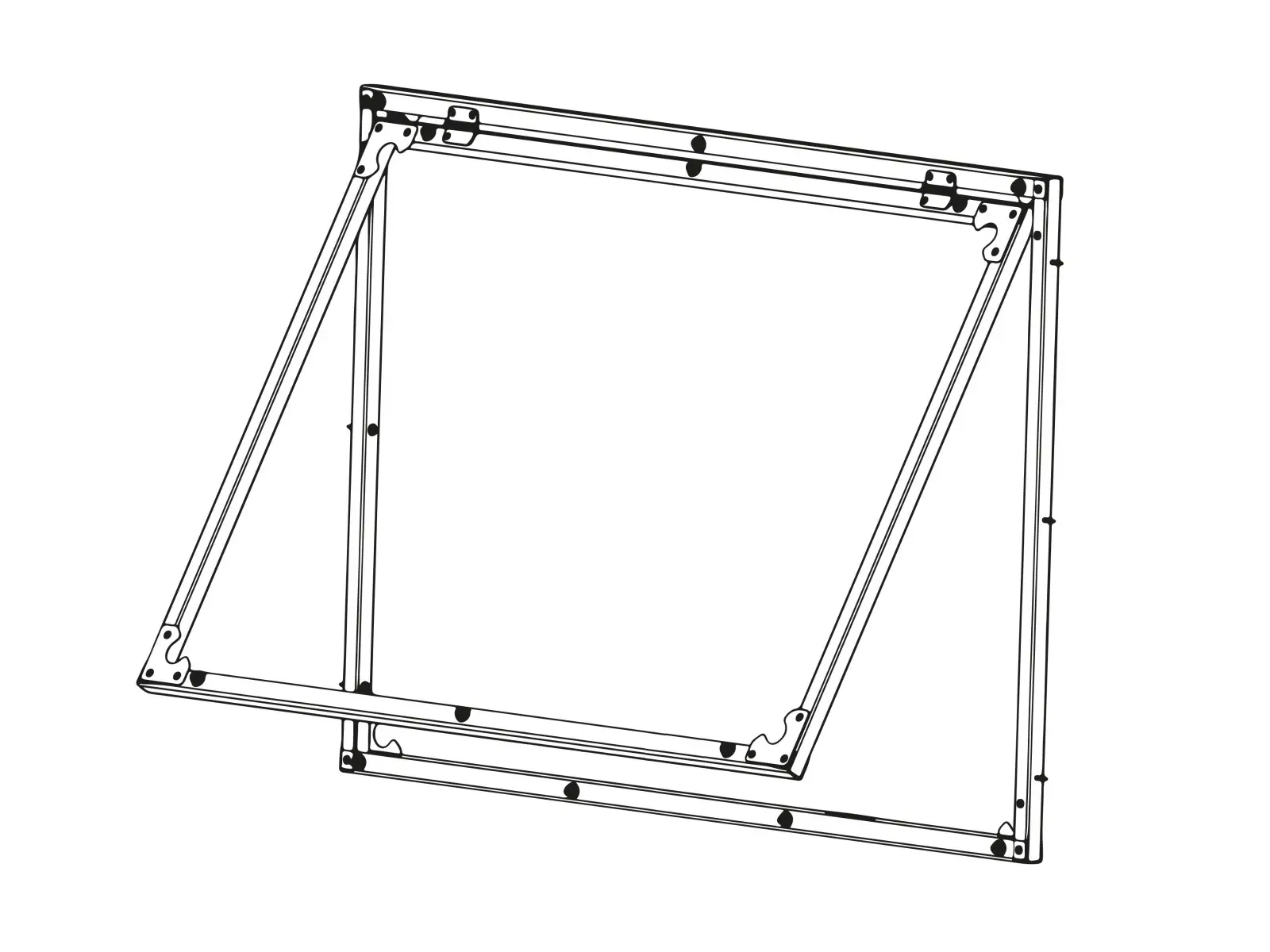 Strešné vetracie okno pre záhradný skleník LANITPLAST Domik 0.96 x 0.77 m