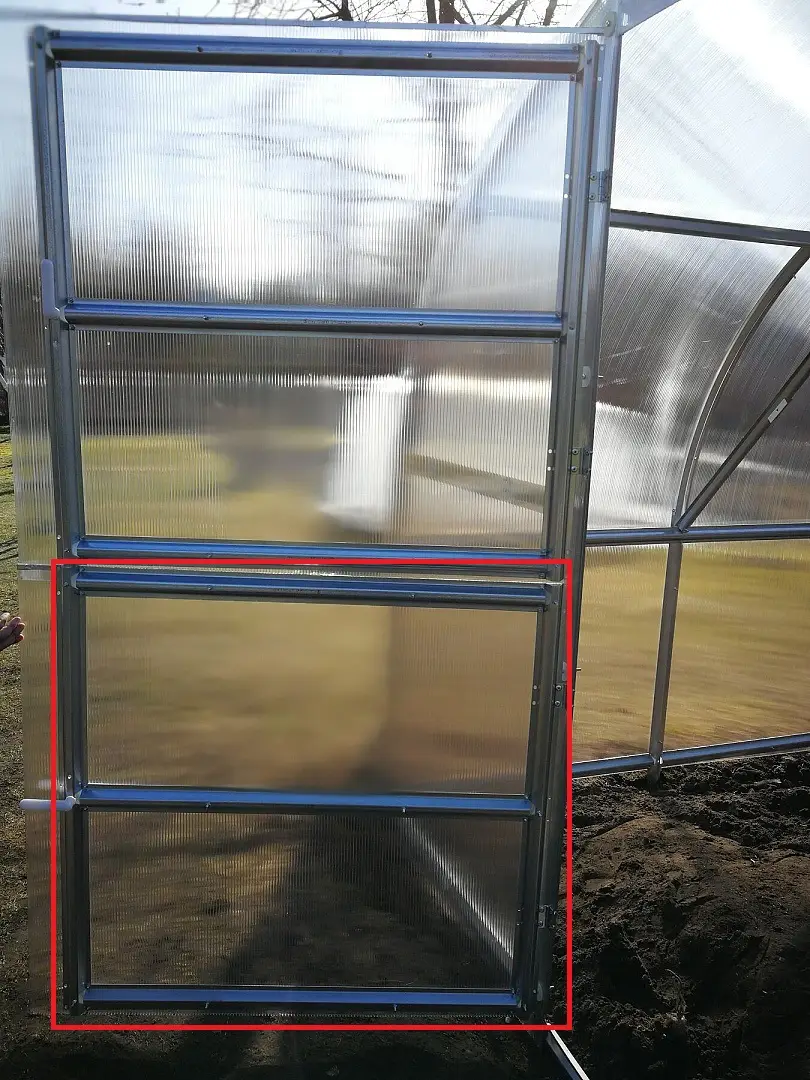 Dvere do zadného čela pre skleník LANITPLAST Gladus