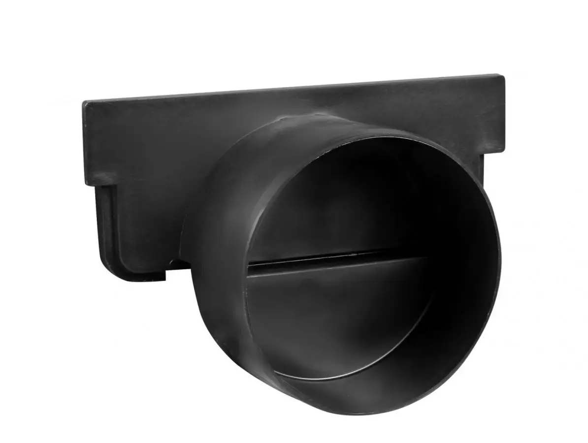 Koncovka plastového žľabu s odtokom 55 mm