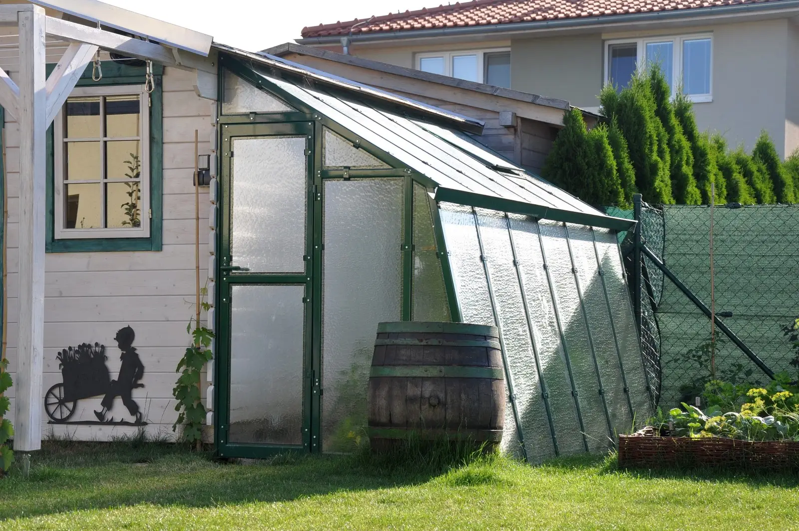 Skleníková prístavba Variant C s pravými dverami 3 m