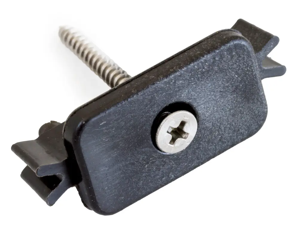 Príchytka terasovej dosky s oceľovou skrutkou G21 plast  