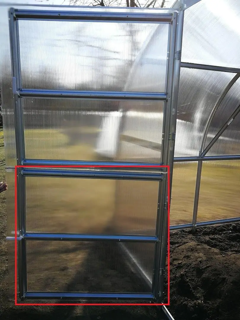 Dvere do zadného čela pre skleník LANITPLAST Tiberus