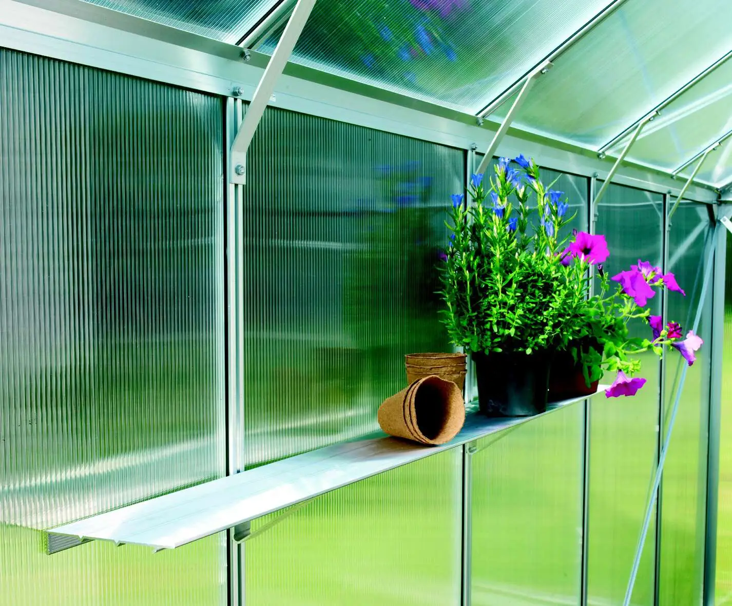 AL polička do skleníka do skleníka LANITPLAST Vitavia 0.15 x 1.22 m