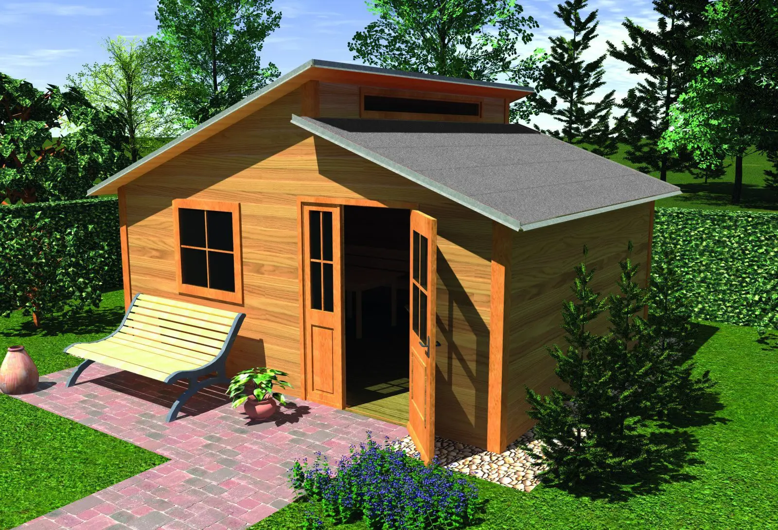 Strešná bitúmenová krytina pre záhradný domček