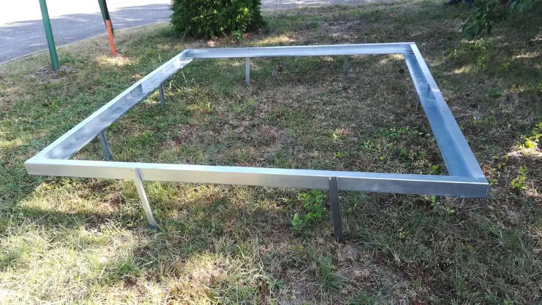 Oceľový podkladový rám pre skleník NORDPOLEN HOBBY 2.33 x 4.22 + 1.4 m