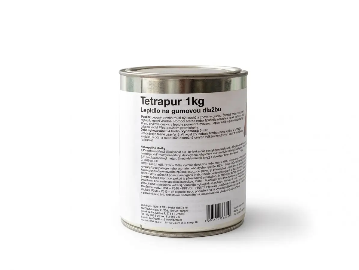Lepidlo na gumenú dlažbu Tetrapur 1 kg