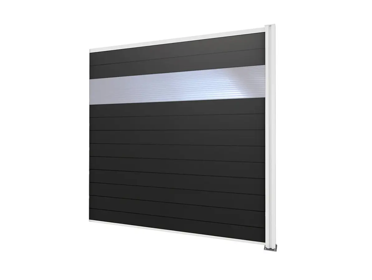 Predĺženie plotových dielcov Guttafence Premium WPC antracit / polykarbonát  