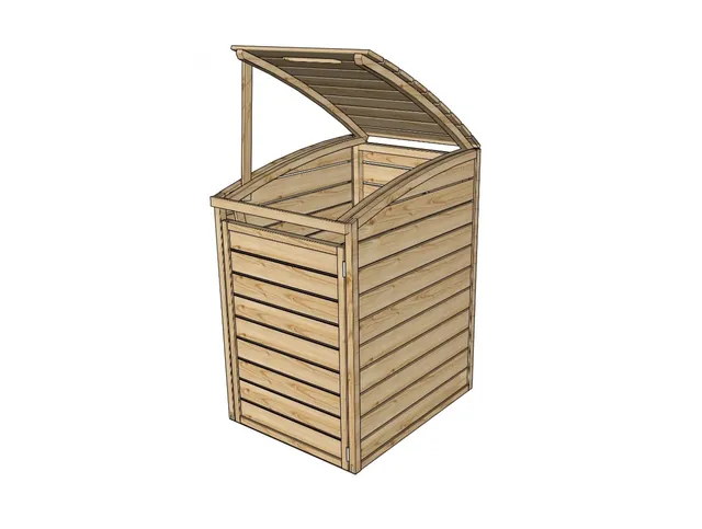 Drevený záhradný úložný box