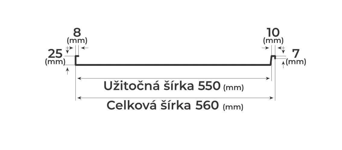 Falcovaný plech Bilka 560 mm