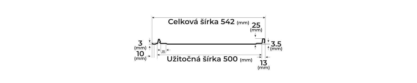 Falcovaný plech Bilka Retro Panel Flat