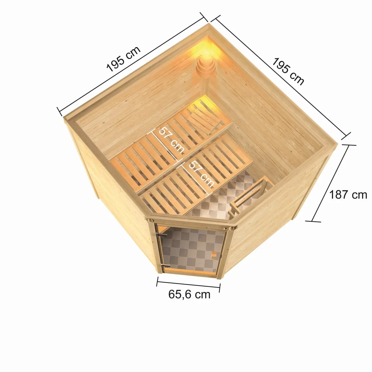 Fínska sauna Karibu Tilda