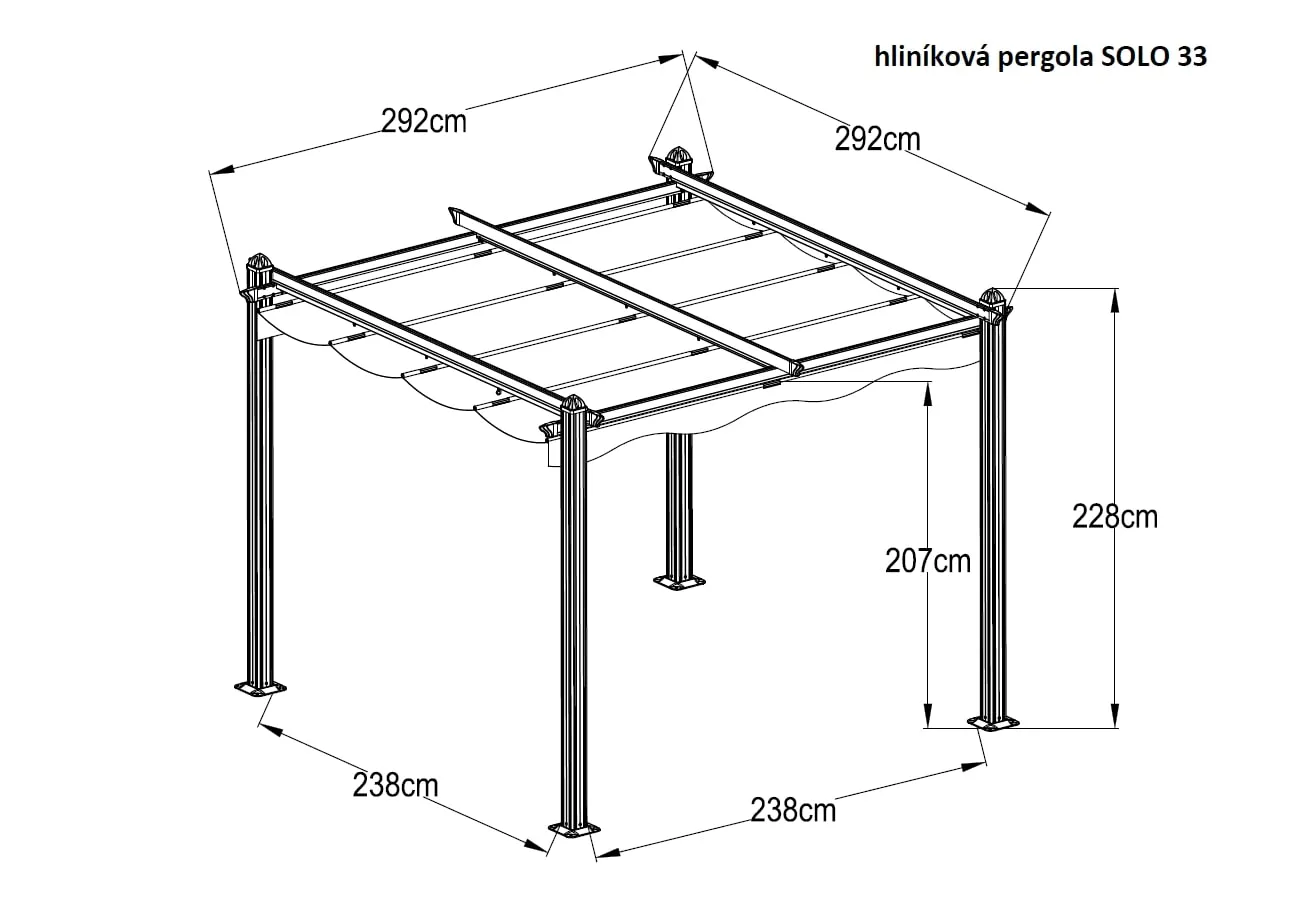 Hliníková pergola LANITPLAST Solo