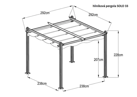 Hliníková pergola LANITPLAST Solo