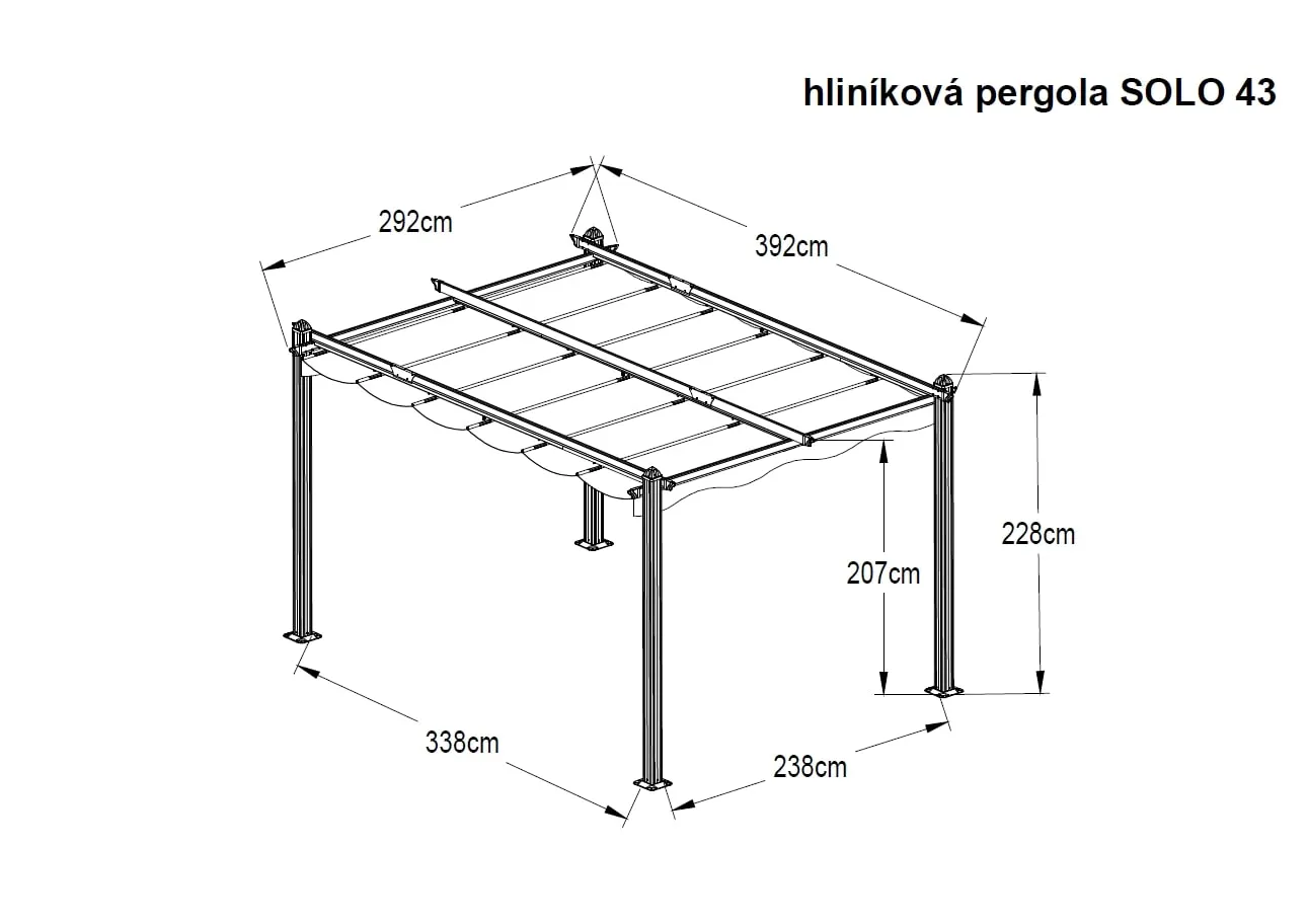 Hliníková pergola LANITPLAST Solo