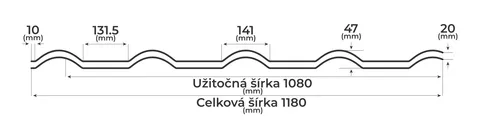 Vlnitá plechová krytina Bilka Balcanic