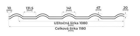 Vlnitá plechová krytina Bilka Balcanic