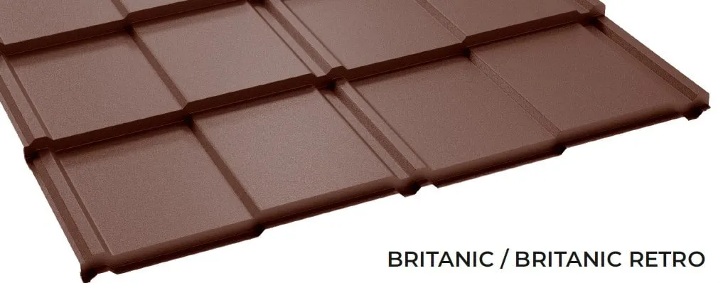 Vlnitá plechová krytina Bilka Britanic
